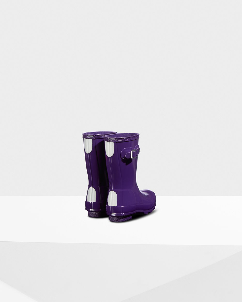 Hunter Niños Original Little Gloss - Botas de Lluvia Azules Moradas - 568-MYWKEA